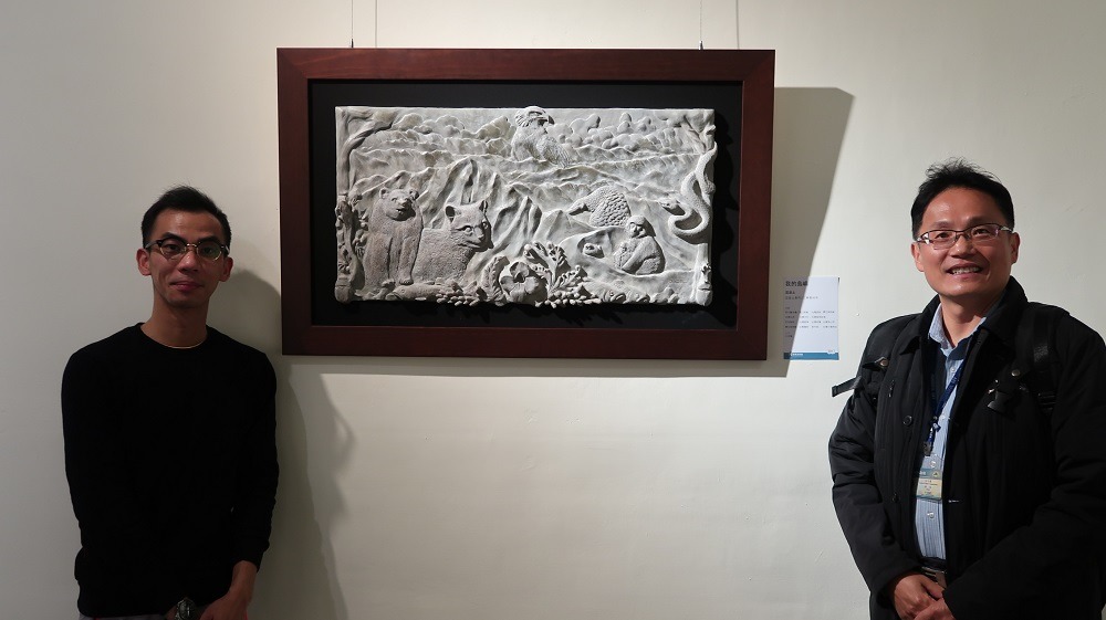 戴延任因為在建材公司上班，因此選擇用混凝土這種一般藝術家顯少用到的創作素材。屏東縣政府/提供