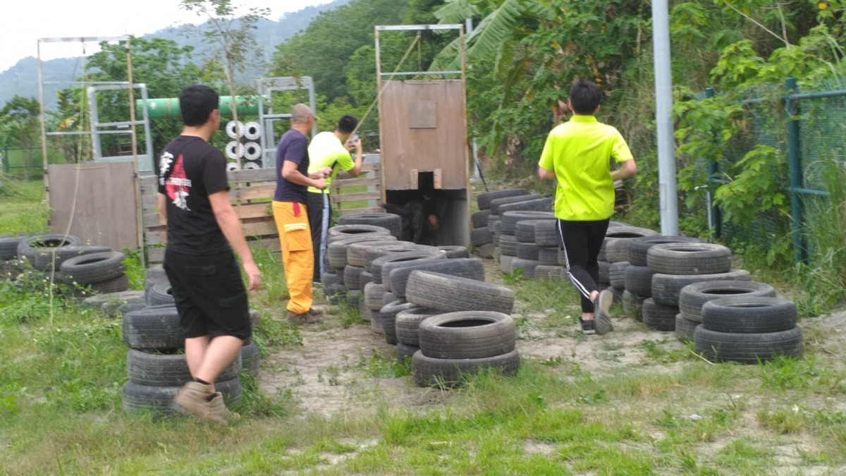 培訓一組駐守花蓮的搜救犬隊對於居住在花蓮的人們有絕對正面的保護作用。周聰吉/提供