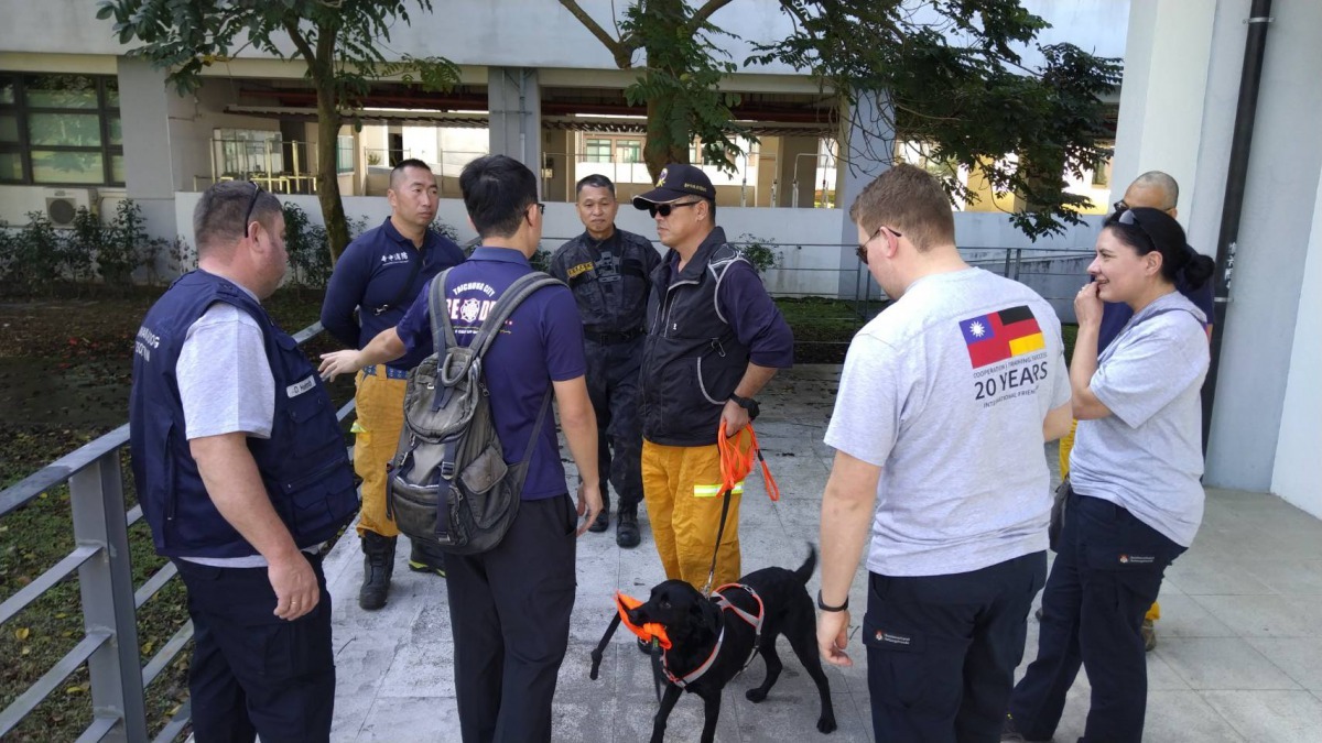 此次搜救犬技術提升訓練，除消防局特搜大隊外，也邀請新北市、高雄市、台南市、新竹市、屏東縣、台東縣等具有搜救犬的消防機關，以及新北市鐶球警犬學校共同參與。台中市消防局/提供