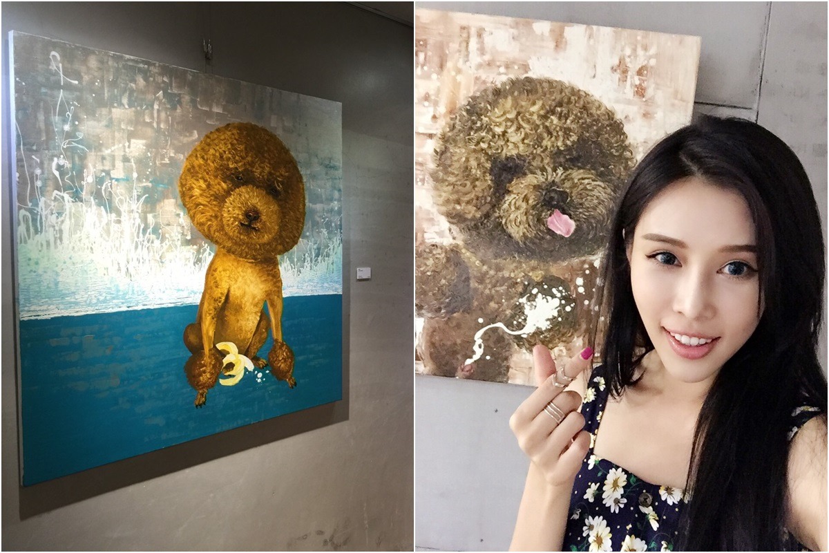 李燰崴與她的愛犬創作。 李燰崴/提供