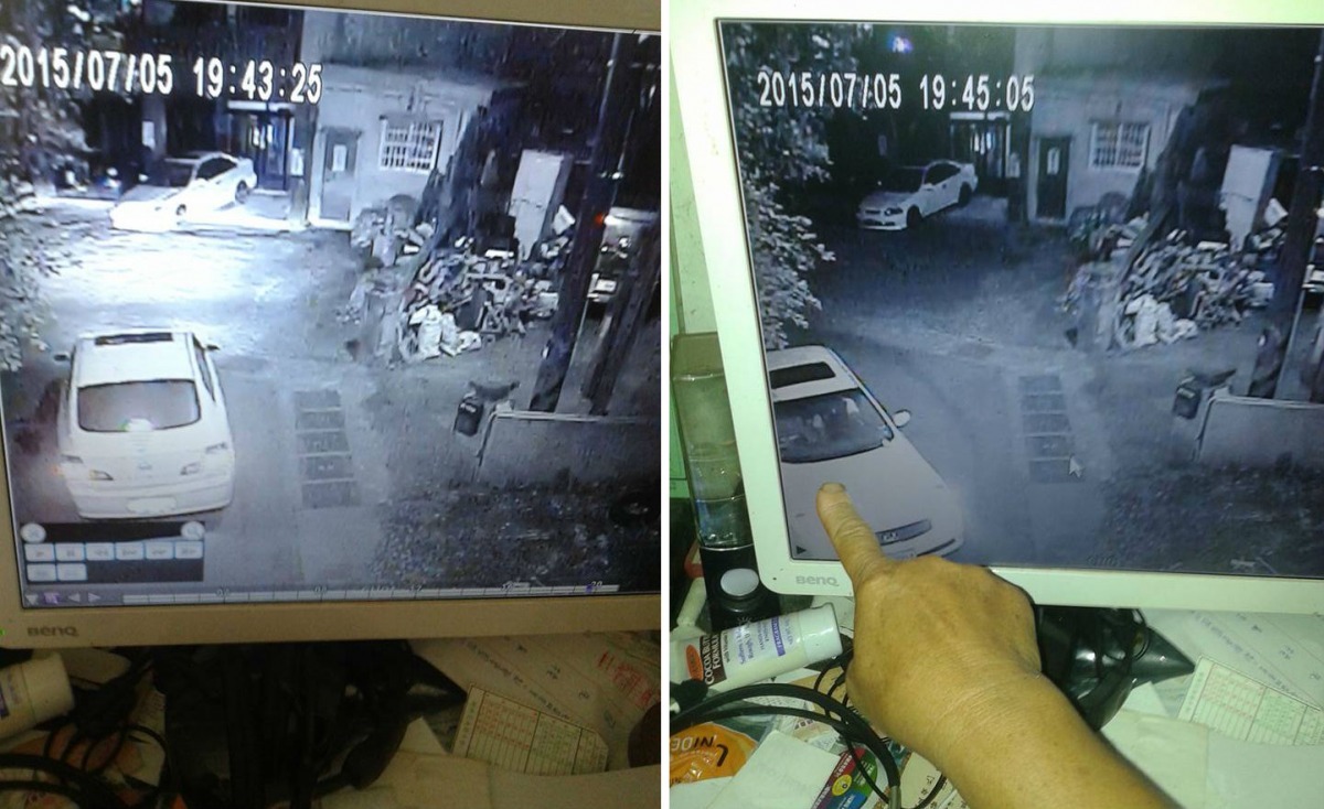 陳姓嫌犯特地將車開到死巷內「丟垃圾」，相當不合理。　汪先生/提供