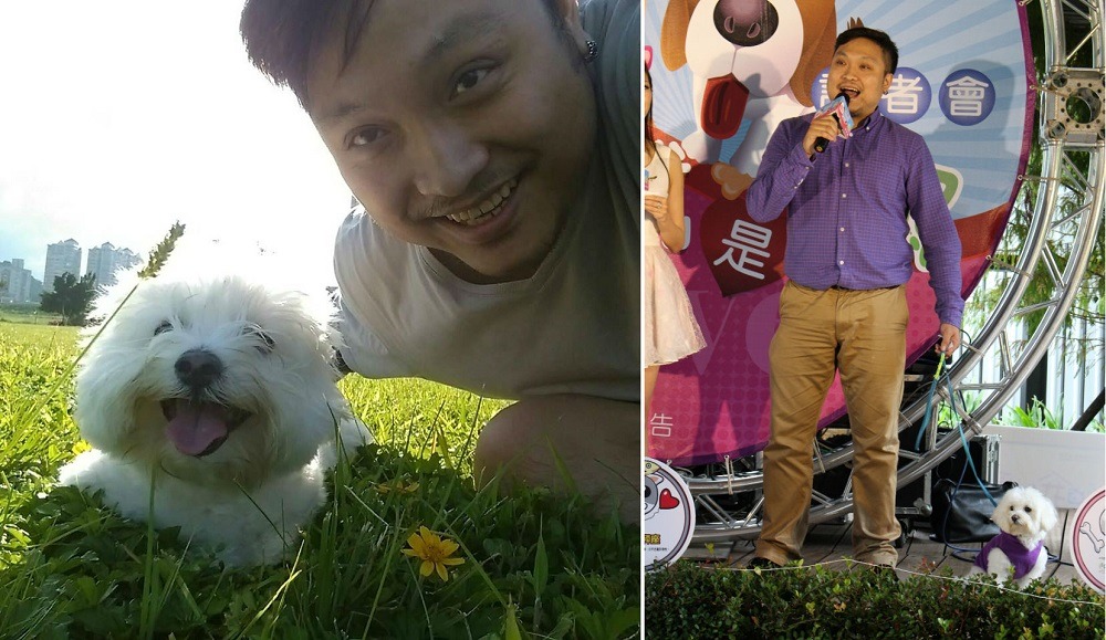 「煙斗」是個挑食王,但是對於爸爸親手做的鮮食很捧場,在領養狗回娘家的活動上Marco帶著煙斗現身,分享為牠下廚的心得。 Marco/提供、李娉婷/攝