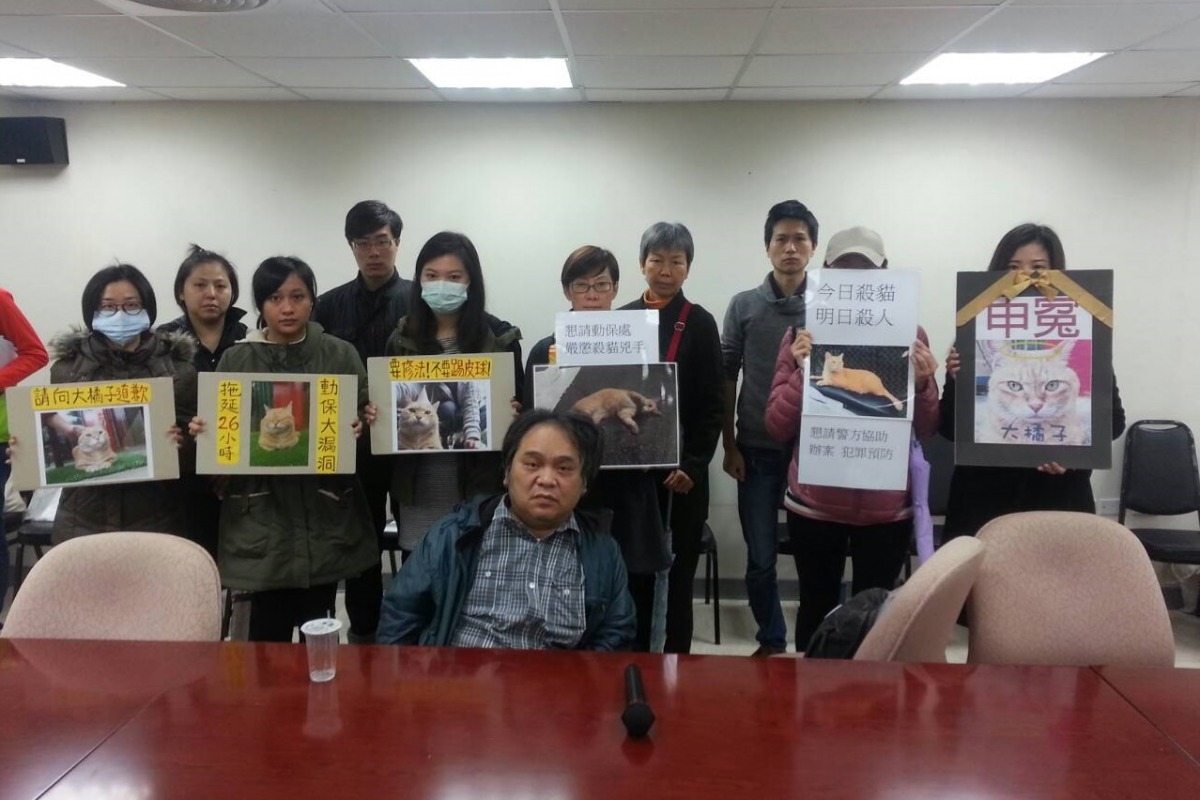 台灣貓狗人協會執行長黃泰山致力於改善警政單位受理動保案件程序的問題，今日協調會也到場提出看法。　台灣動物新聞網