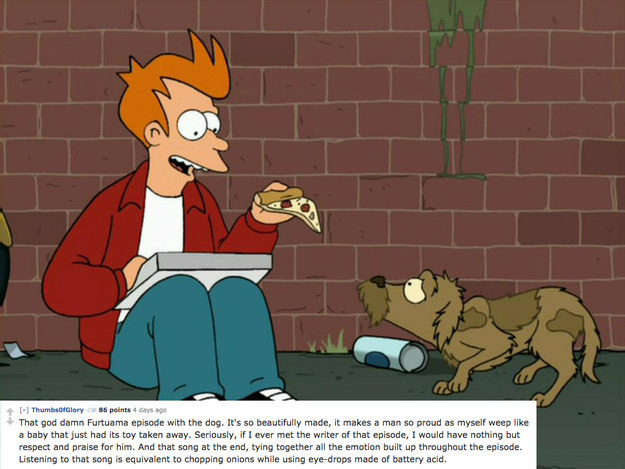 影集《Futurama》中主角與流浪狗Seymour的故事相當感人。　取自buzzfeed