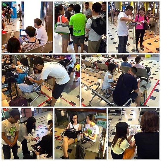 臉書社團「阿詹愛吃素」在台北市推廣「吃素30天」活動。取自「阿詹愛吃素」