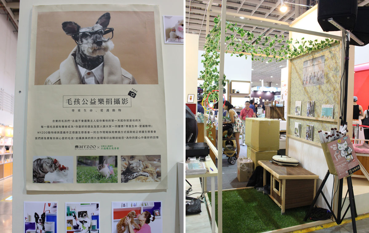 MYZOO動物緣的公關Sandy表示公益樂捐攝影活動反應熱烈，一天有超過50組飼主帶著毛小孩來體驗。　黃靖雅/攝