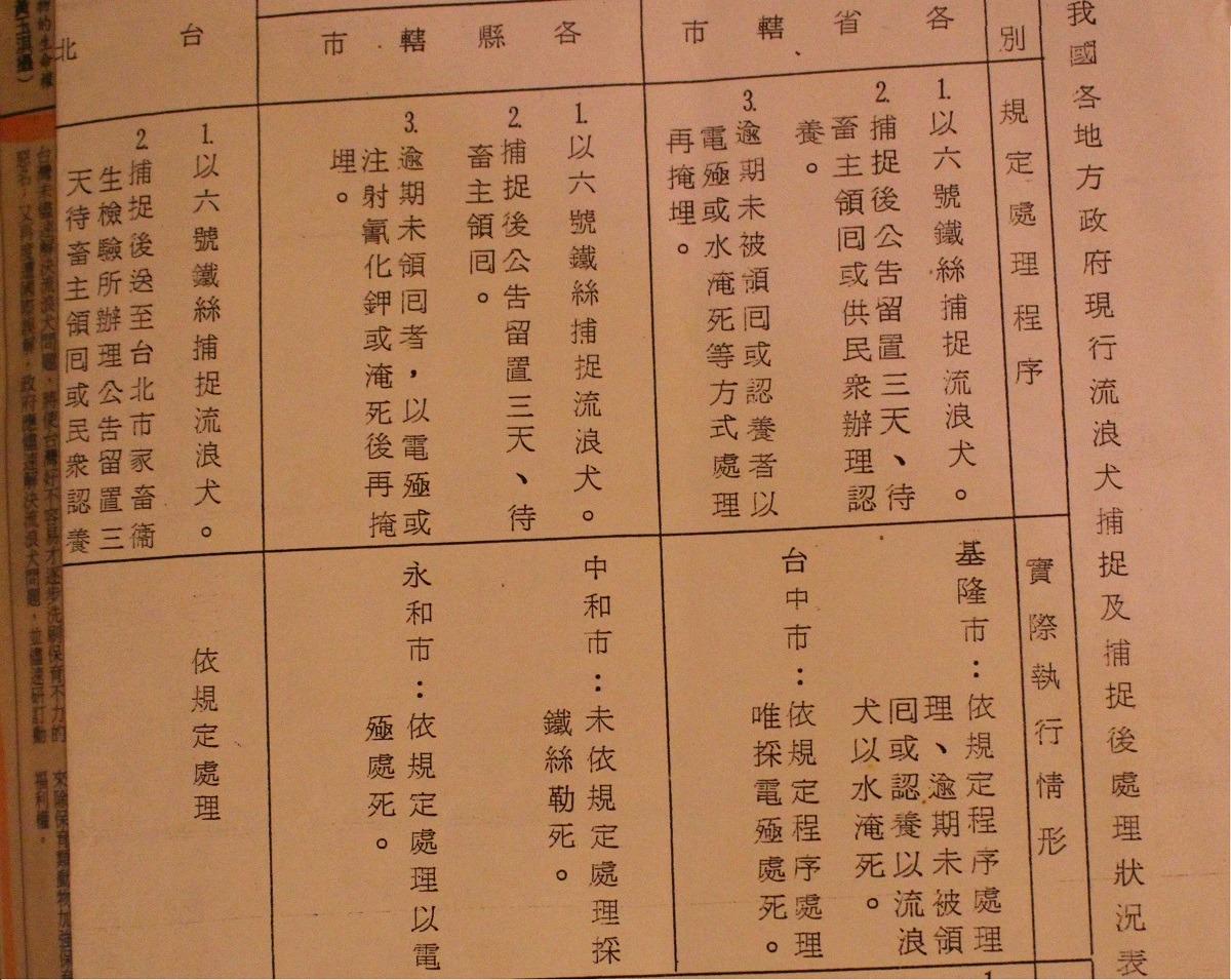 10多年前，各地清潔隊員以6號鐵絲捕犬。　李娉婷/翻攝（流浪動物之家基金會董事長汪麗玲/提供）