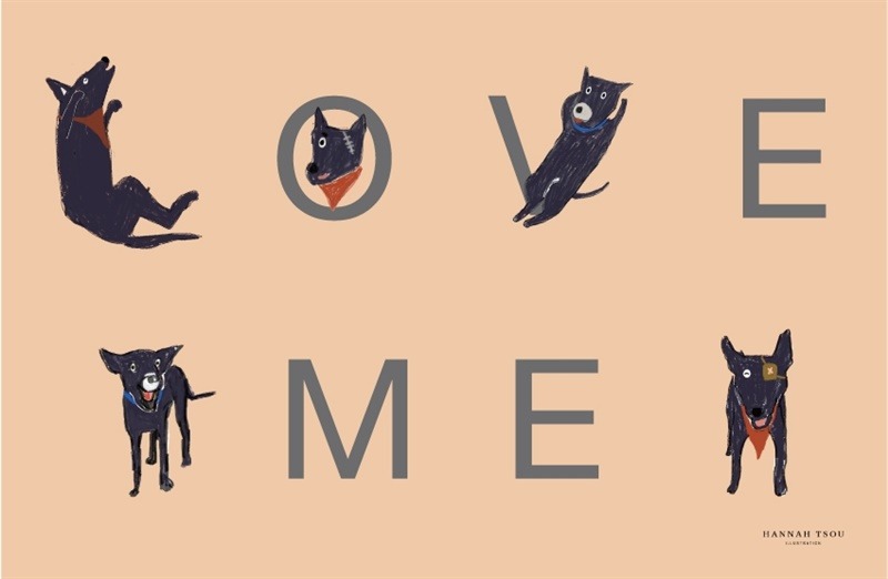 漢娜為小黑和小乖繪製的插畫。　取自妞新聞