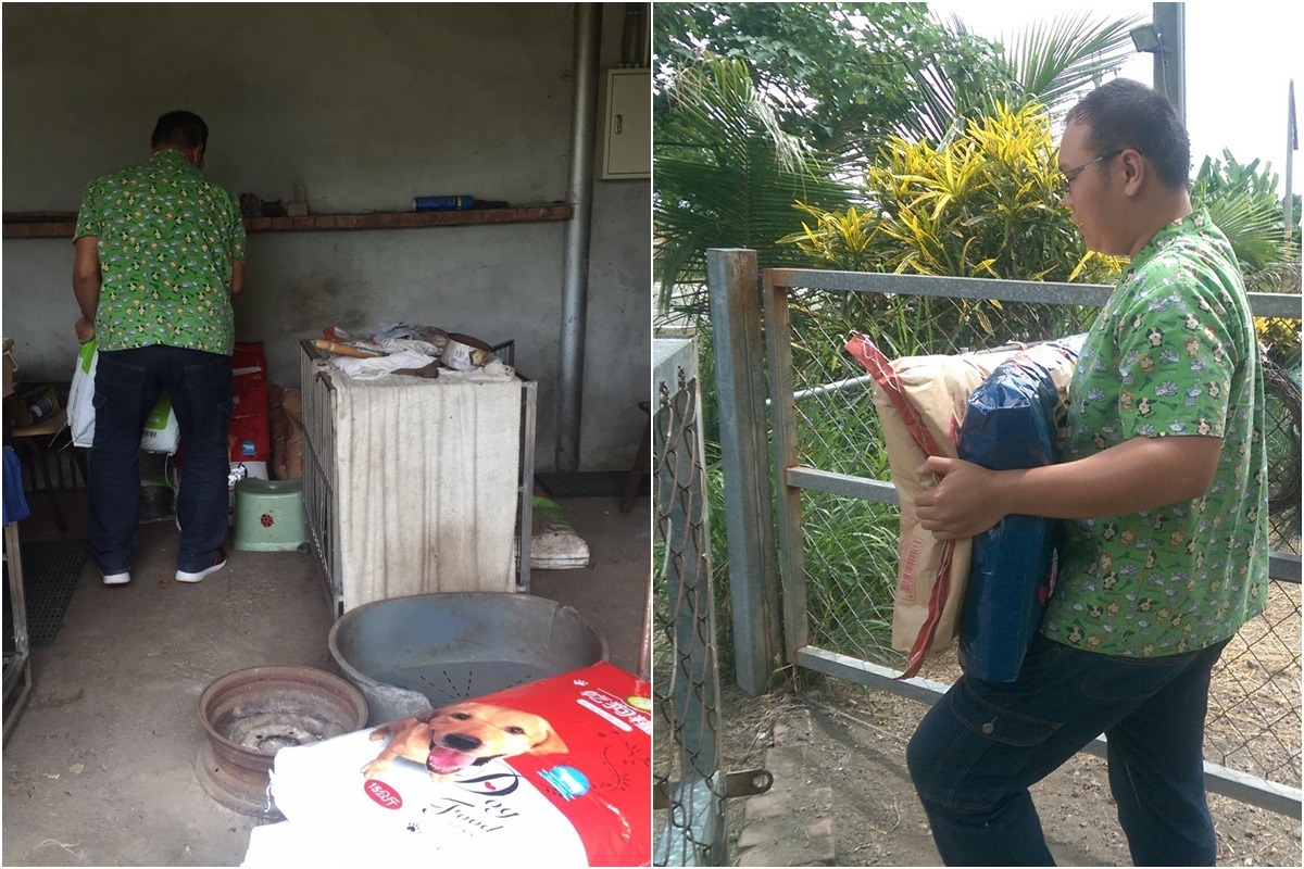 臺東縣關懷生命協會定期捐助飼料給徐老師狗場,並協助徐老師為狗兒絕育、施打疫苗。 臺東縣關懷生命協會/提供