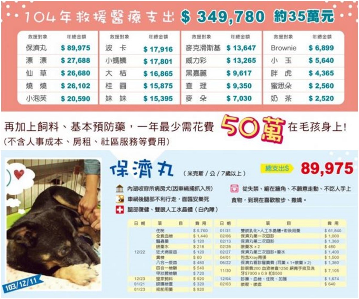 諾亞方舟去年的醫療支出。 募資計劃截圖