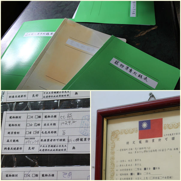 特定寵物業評鑑需查看許可證、寵物繁殖與買賣紀錄表、晶片使用情形表和寵物買賣資訊等文件。 江幸芸/攝