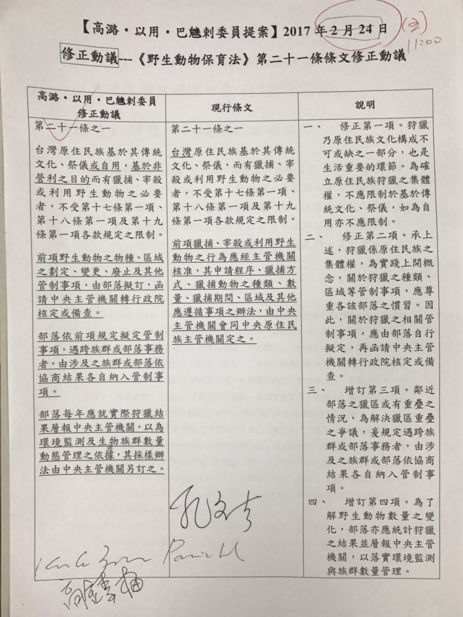 高潞‧以用提案。 立法院/提供