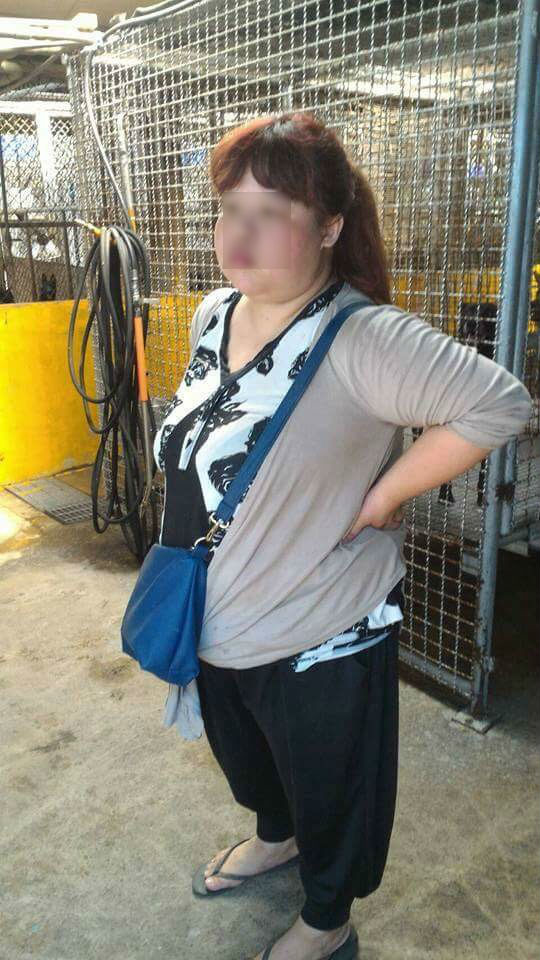 動物被沒入後，陳女時常前往新竹南寮收容所。　動保志工/提供