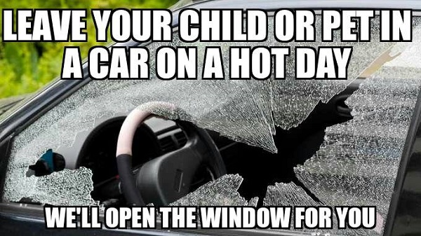 費城警方在臉書上呼籲民眾,別把寵物和小孩留在車內。 取自「Philadelphia Police Department」臉書