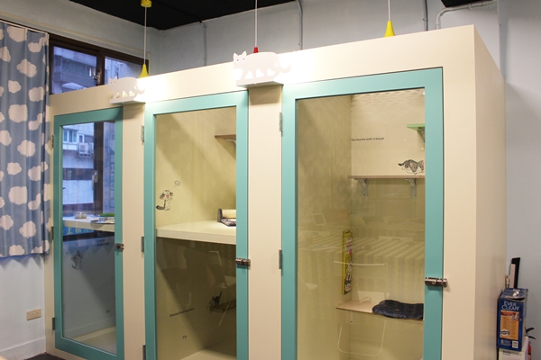 較小的貓房適合1-2隻貓入住。　江幸芸/攝