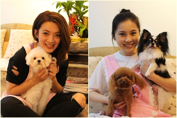 杜宇嵐（左）和羅瑤（右）捨棄穩定工作，投入寵物旅館。　江幸芸/攝