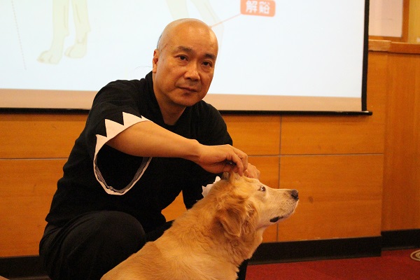 四神聰穴位於頭頂，以雙手拉提按摩。　江幸芸/攝