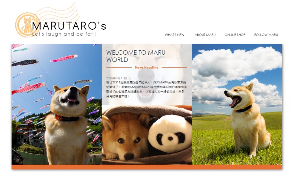 MARU中文官方網站首頁。取自網路