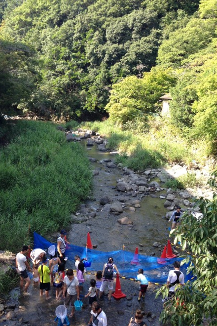 7月30日的活動在下游增設回收網。 取自Twitter@2784_maro