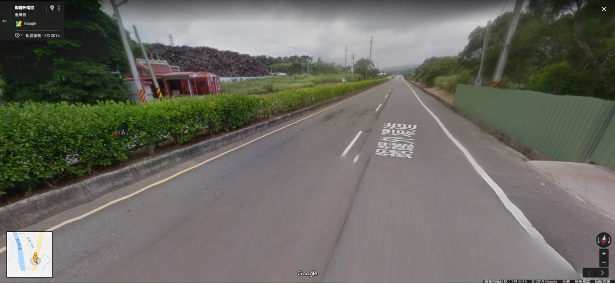 2019年的石虎路殺事件累積至4起,而這次發生路殺的路段,在2年前也曾發生路殺。截取自Google Map