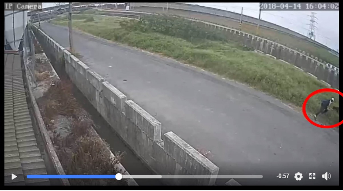 彰化縣一隻黑狗「歐熊」遭人持尖銳物刺殺,當場失血過多而死。截取自影片