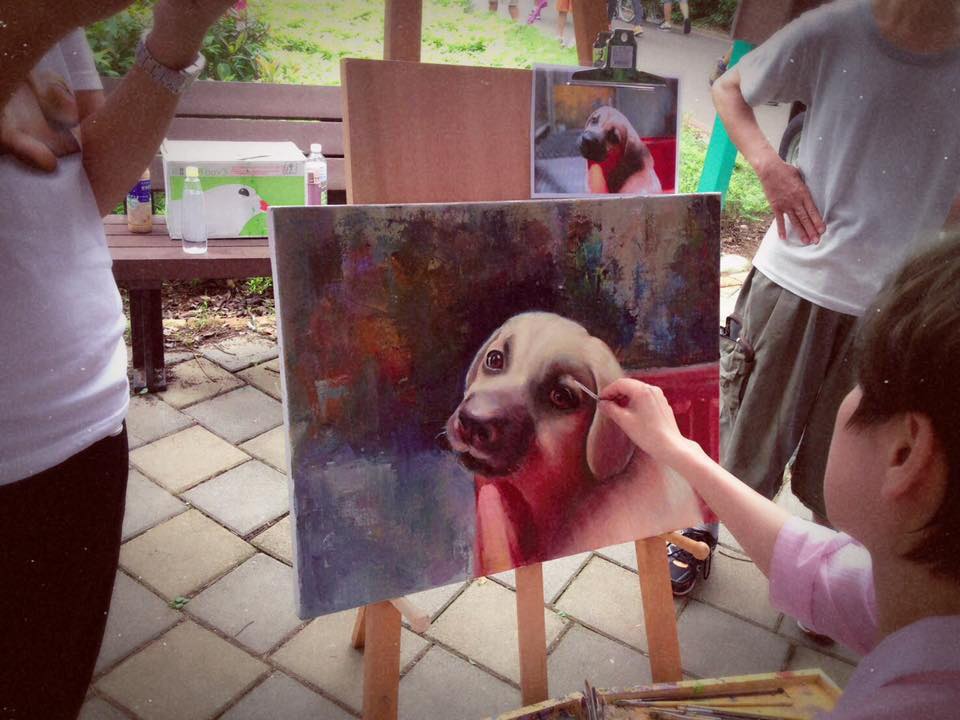 志工丸子推出「你領養，我送畫」的活動，希望透過這樣的方式，讓牠們的模樣被更多人看見。丸子/提供