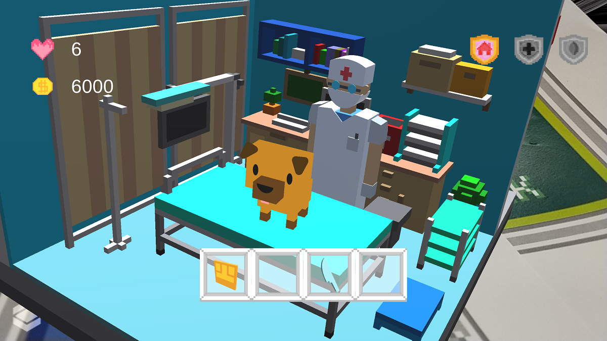 政大碩士生王竣設計了一款「Paperpet」擴增實境（AR）app，以飼主責任教育為主題，讓平板乏味的書本內容活化成為生動有趣的遊戲。翻攝自遊戲畫面