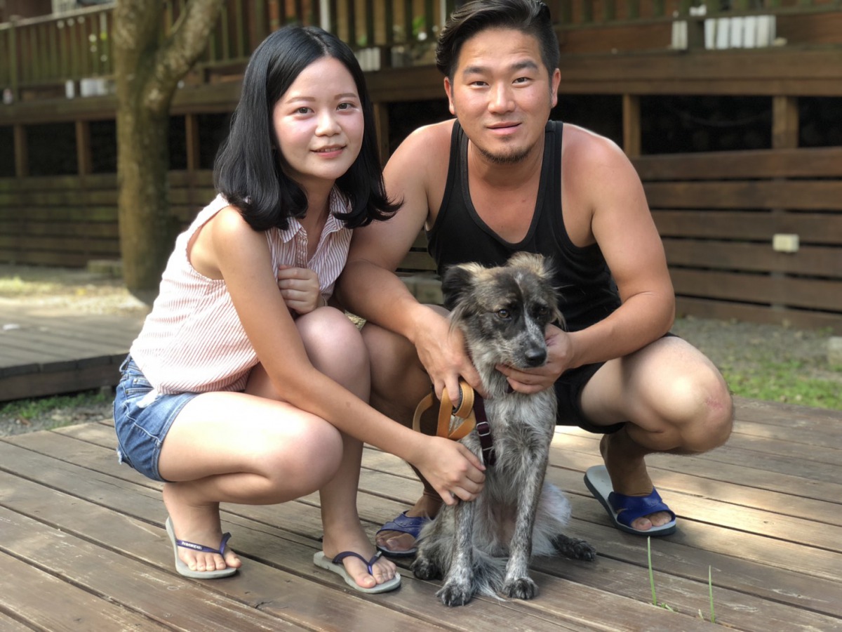 「默默」不僅讓林吉祥重拾飼養寵物的信心,也因為「默默」,讓他找到了人生的另一半。新北市動保處/提供