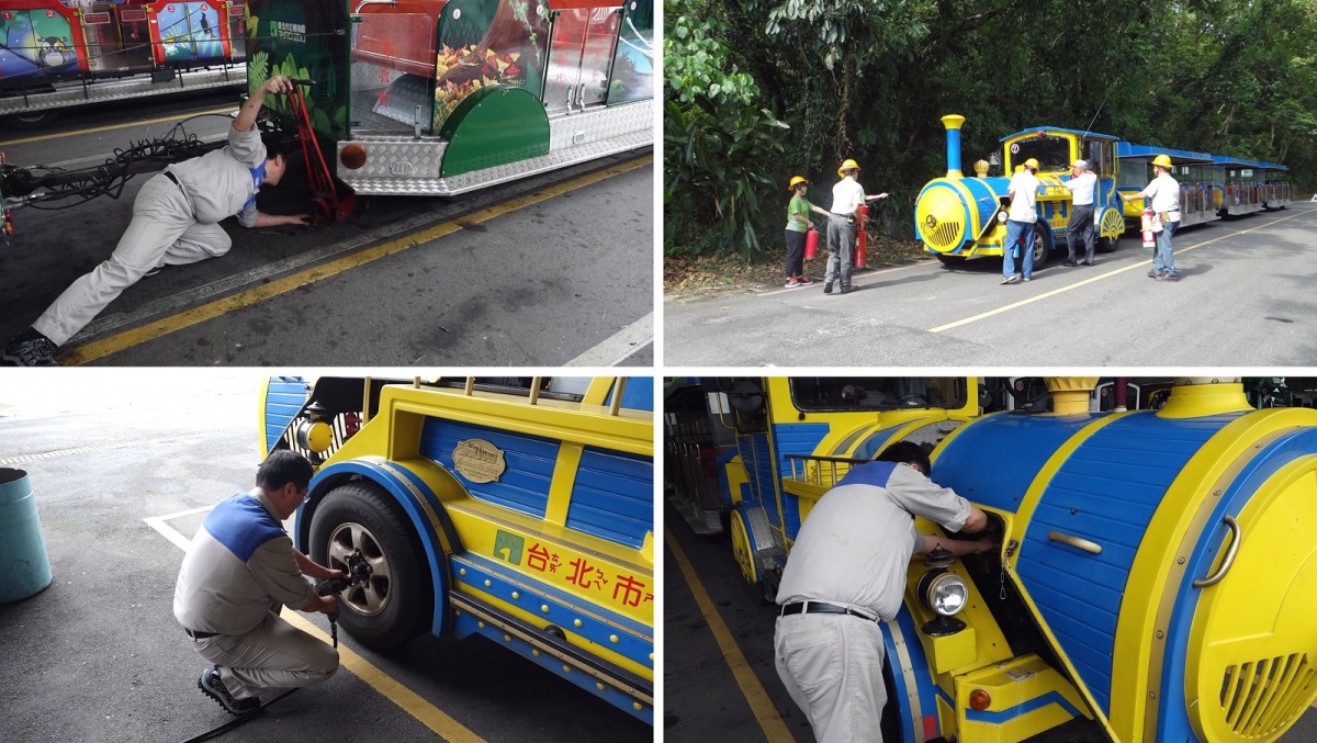 遊客列車年度安檢。台北市立動物園/提供