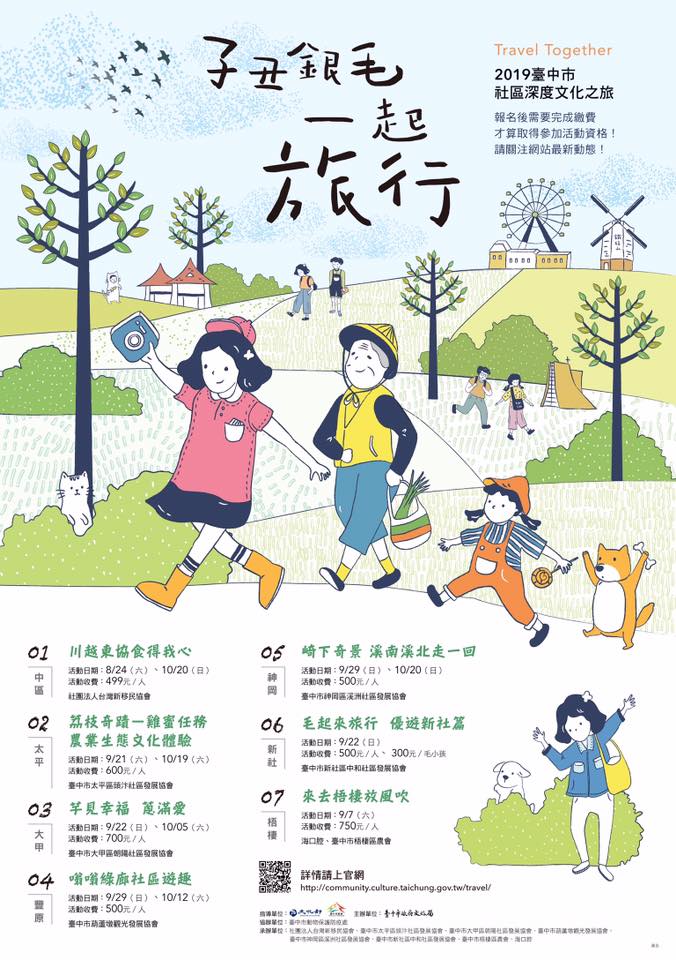 「2019臺中市社區深度文化之旅」活動海報。翻攝自「臺中市社區深度文化之旅」粉絲專頁