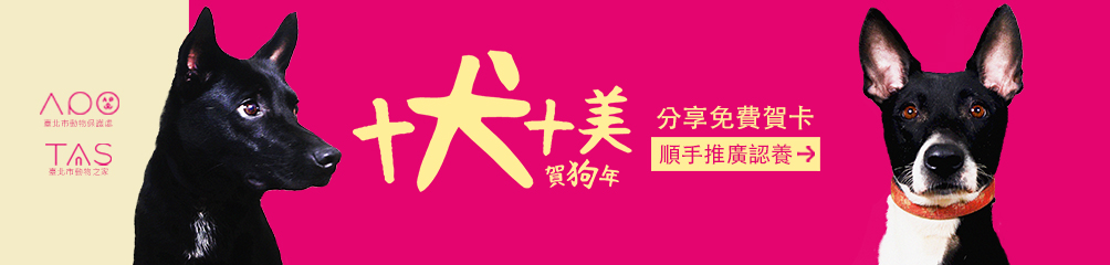 一張賀卡是一份祝福，也是毛孩被認養的一份希望。台北市動保處/提供