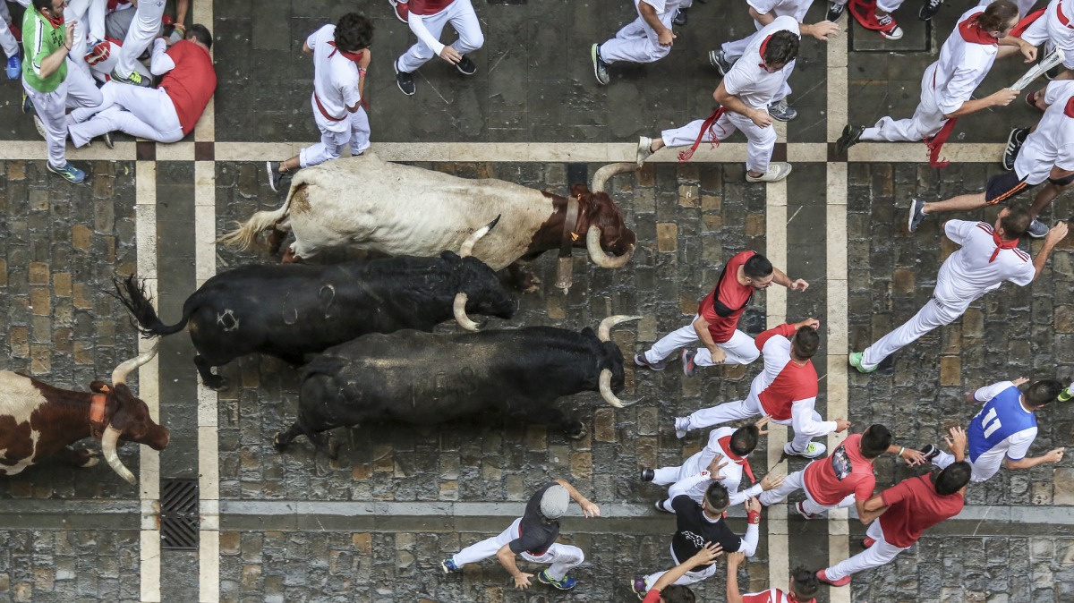 許多觀光客到西班牙潘普洛納參與奔牛節，但該活動因動物福利問題備受爭議。示意圖，取自Pixabay