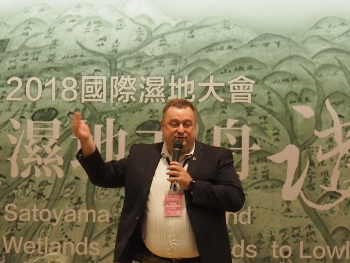 WWF香港分會Peter Corthwaite行政總監致詞。林務局/提供