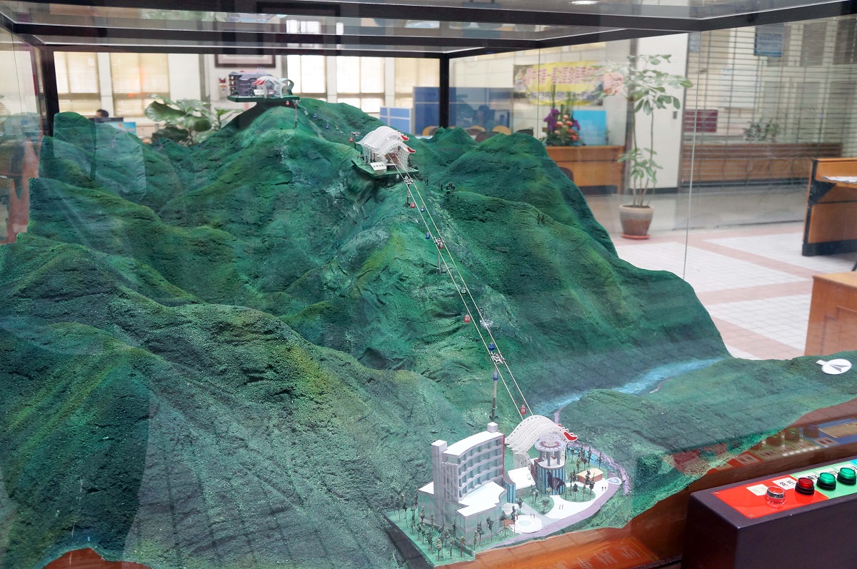 雪谷線纜車模型。　取自台中市政府網站