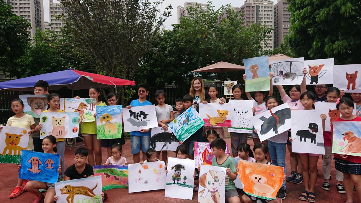 動保處辦理線上畫展，讓參加小朋友的作品可以讓更多人欣賞。 新北市動保處/提供