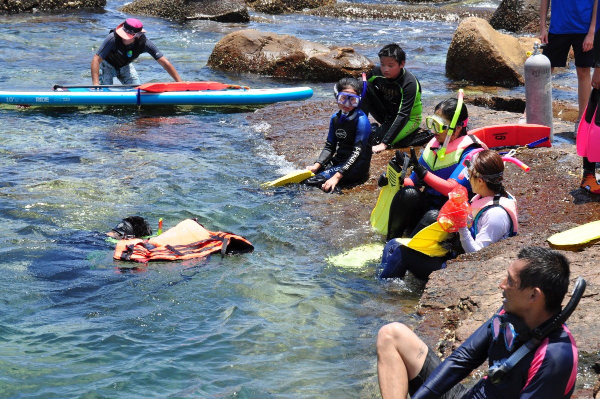 民眾到卯澳灣戲水時，務必遵守保育相關規定。 新北市漁管處/提供