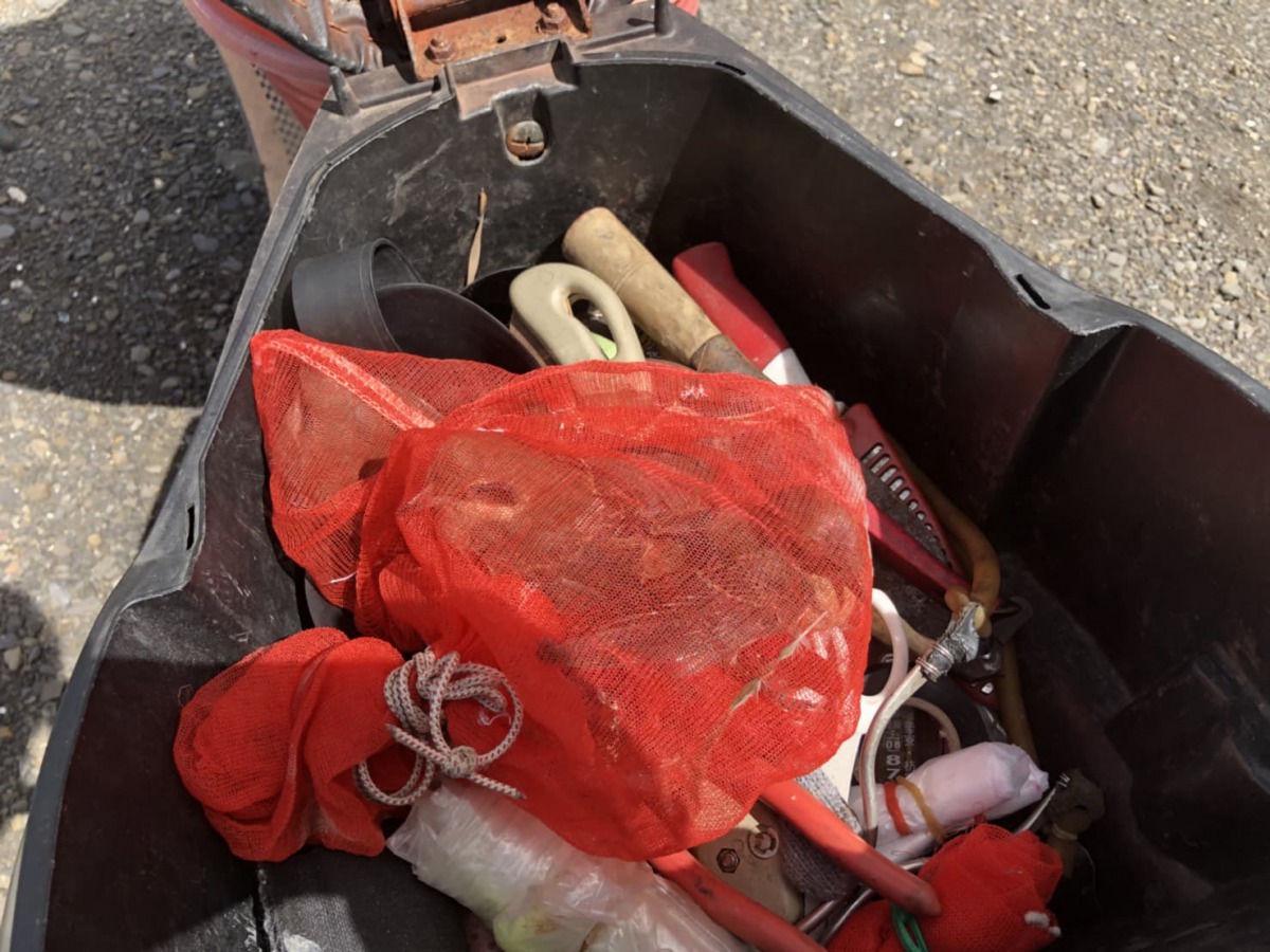 保七員警當場查獲3隻活生生的紅尾伯勞。 保七總隊第八分隊/提供