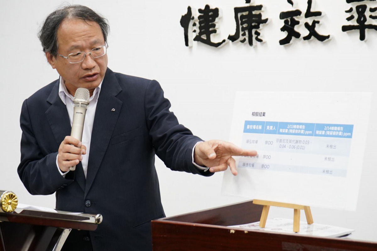 農委會副主委黃金盛認為複檢合格主因是藥物代謝快，需加快檢驗腳步。 農委會/提供
