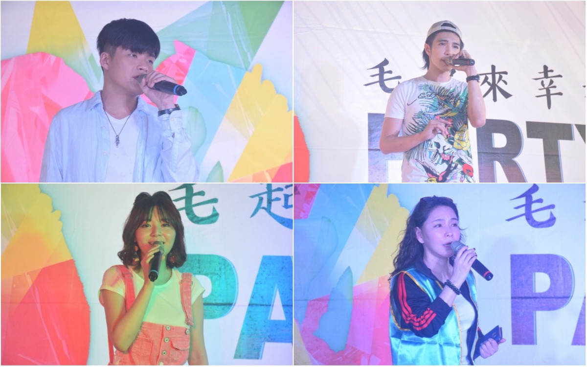 歌手劉明峰、童立安、賴芊予、白靜如等人在活動現場獻唱。 姚崇仁/攝