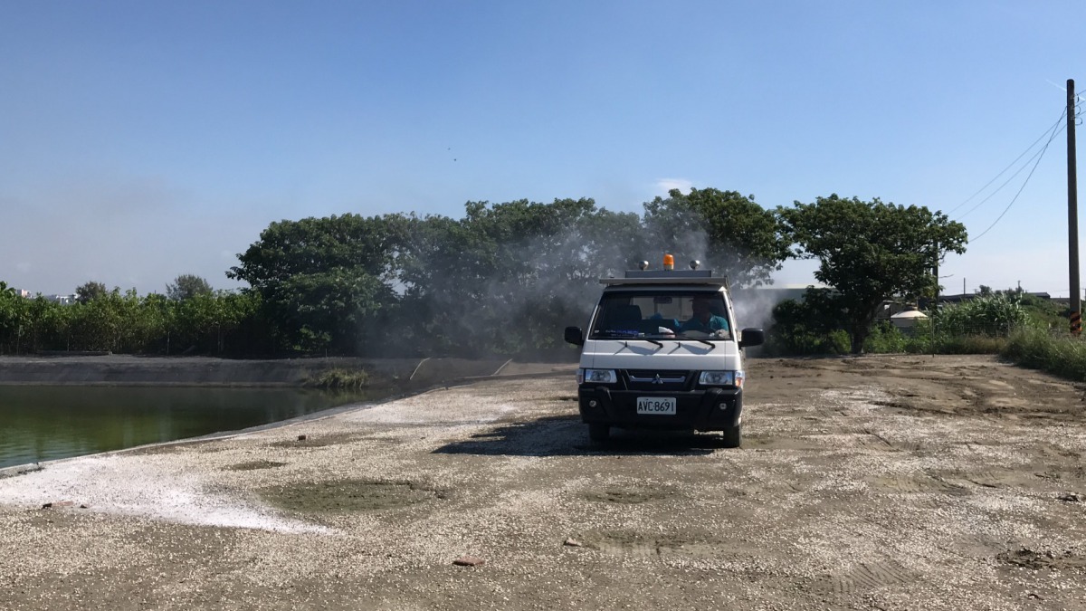 防疫所針對禽流感爆發場進行消毒作業。彰化縣動物防疫所/提供