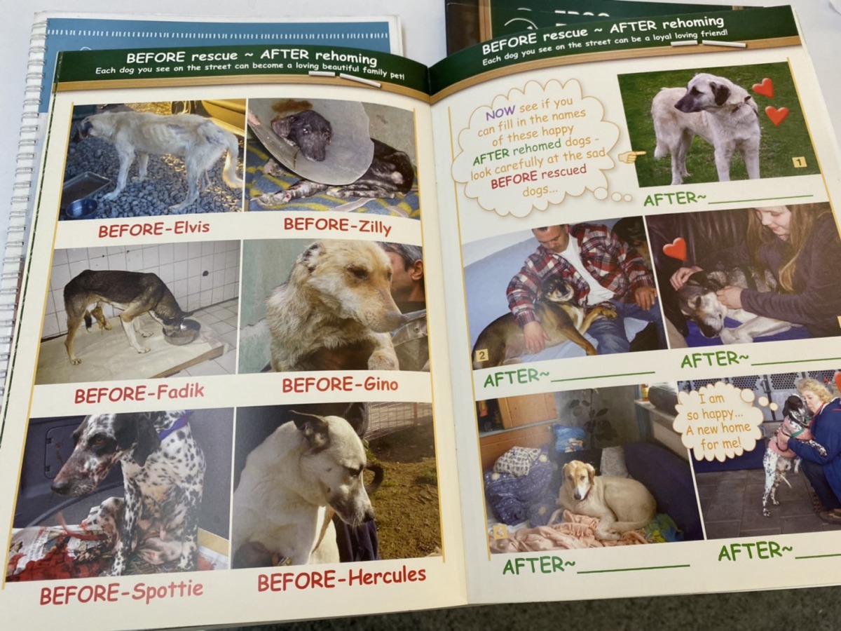 Robert Smith到學校教導孩童的課本。 姚崇仁/攝