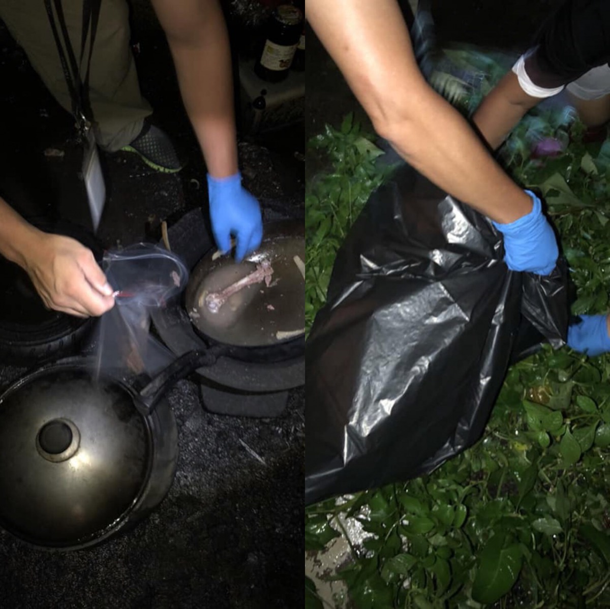 高雄動保處將肉湯和狗遺體帶回化驗。 王姓愛媽/提供