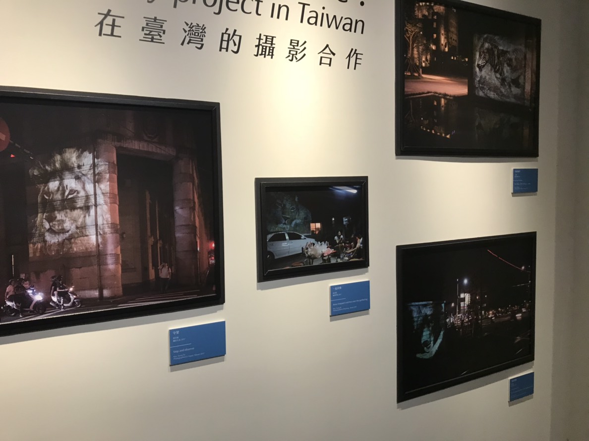 攝影師郭宗德將畫作投影在台灣的各個角落。 姚崇仁/攝