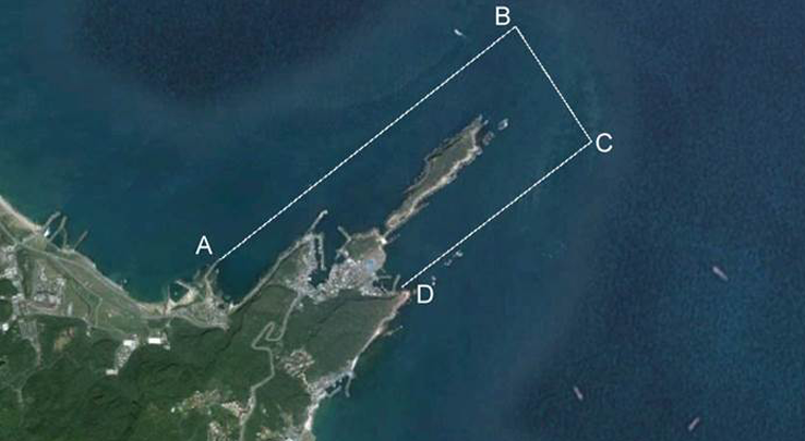 萬里保育區範圍，A點為野柳相思燈小凸岬、D點為東澳漁港燈塔。 翻攝/新北市漁業處