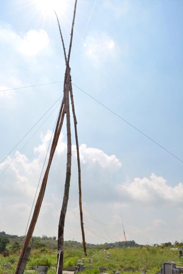 八卦山區因為有上升氣流，是許多不肖人士架鳥網的熱門地點。 翻攝自議員賴岸璋臉書