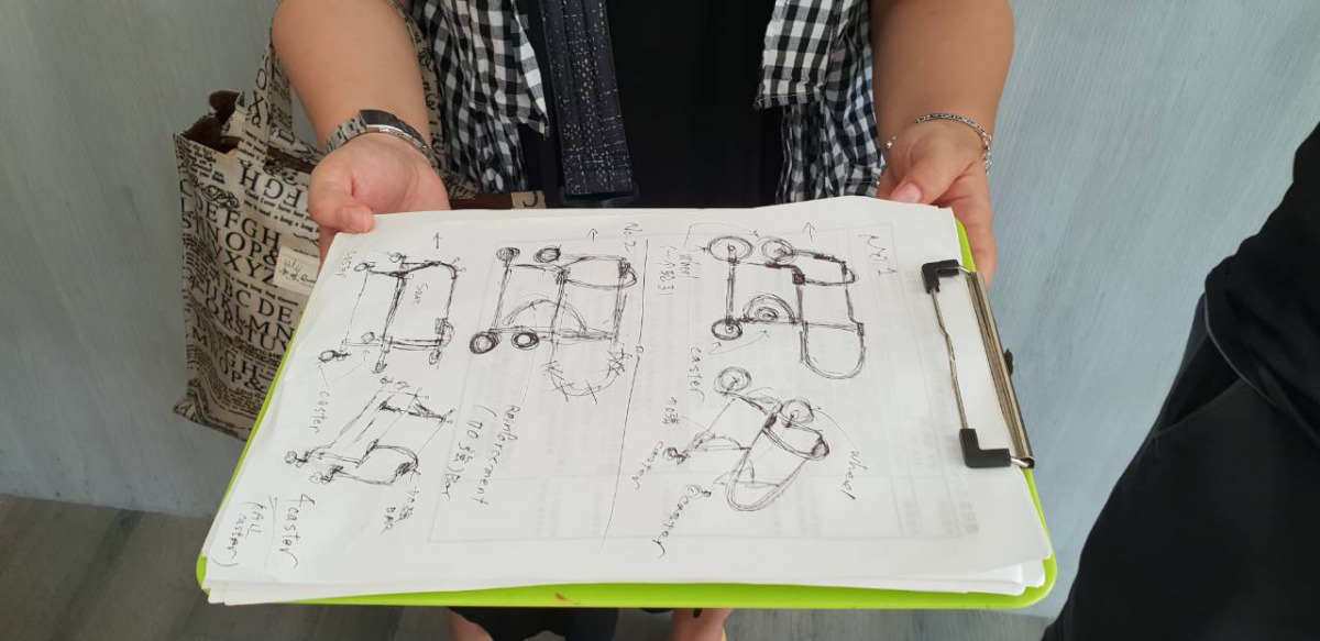 狗狗輪椅的設計圖。高雄市關懷流浪動物協會/提供