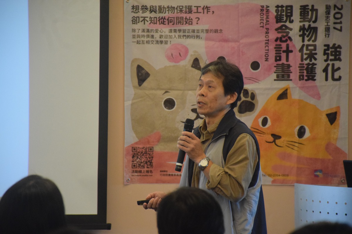 澎湖家畜疾病防治所所長郭仁政演說主題為「給外島一個機會」。 姚崇仁/攝