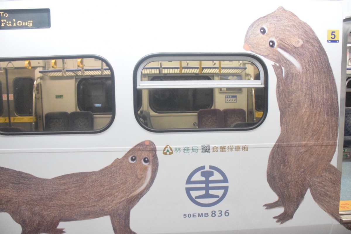 食蟹蒙彩繪車廂。 姚崇仁/攝